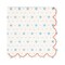 Holiday Christmas Star Scalloped Cocktail Napkins Patriotic Paper Napkins for Parties, BBQs & Festive Gatherings
